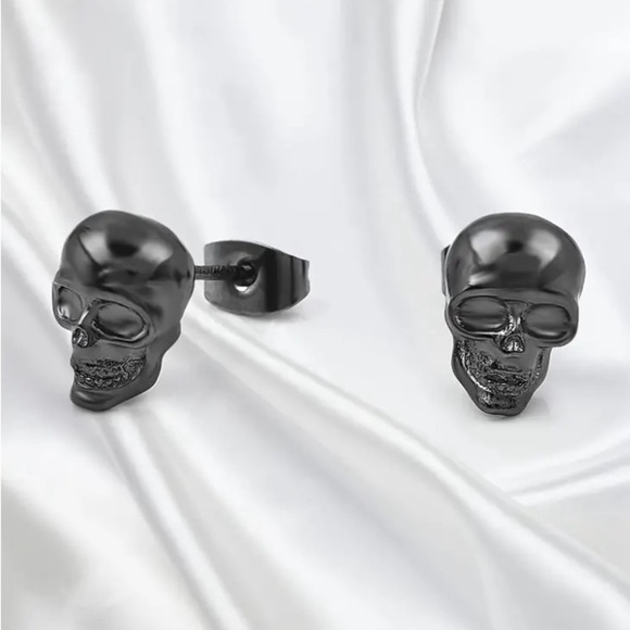 Jewelry - NEW Black skull earrings skeleton earrings goth jewelry punk earrings